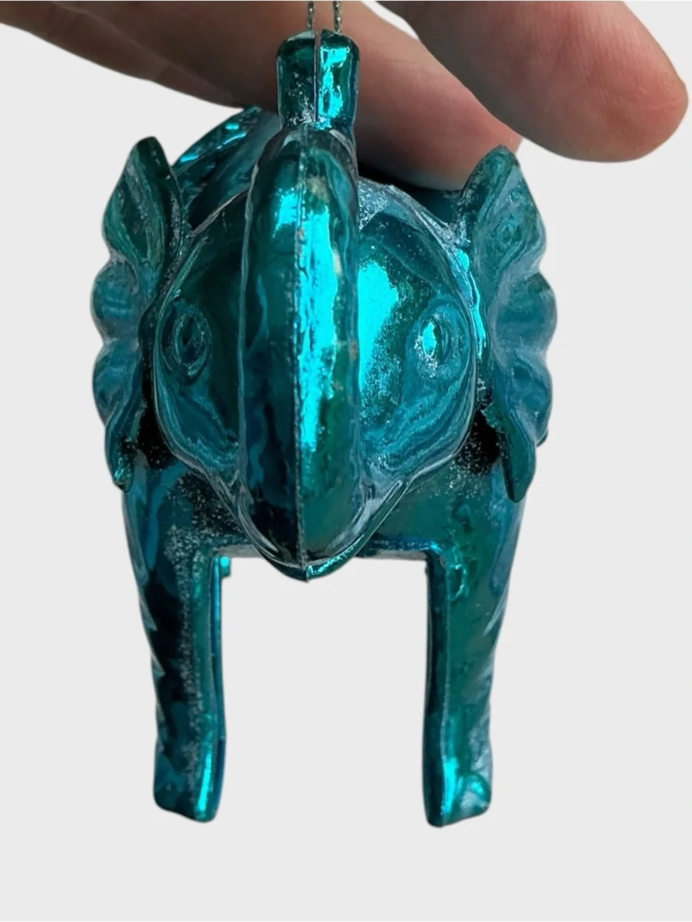 Vintage Christmas Ornaments Glass Fish, Elephant & Horse Barn